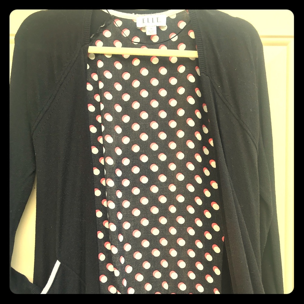 Open front cardigan, shark bite front